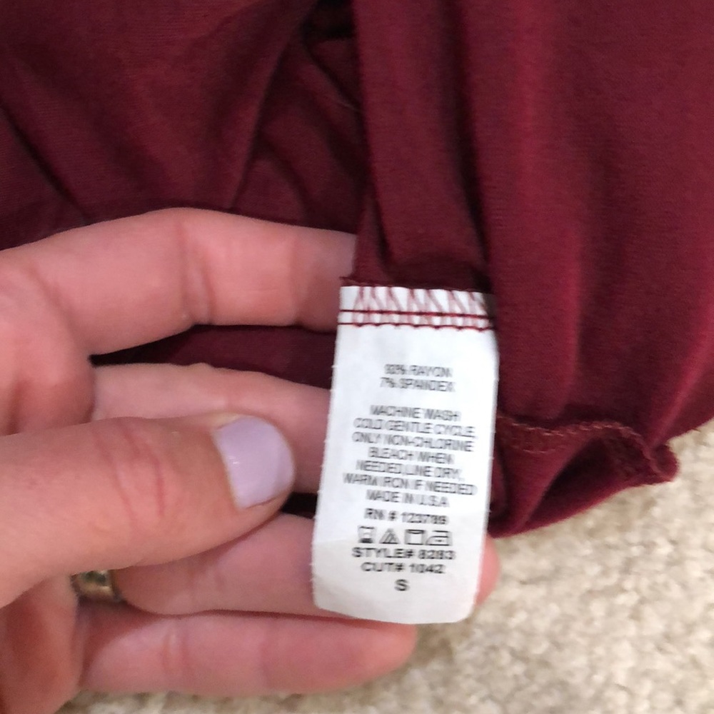 NWT Jolie Burgundy Swing Dress | Stitch Fix | Sleeveless Knit | Pockets | S - Picture 5 of 6